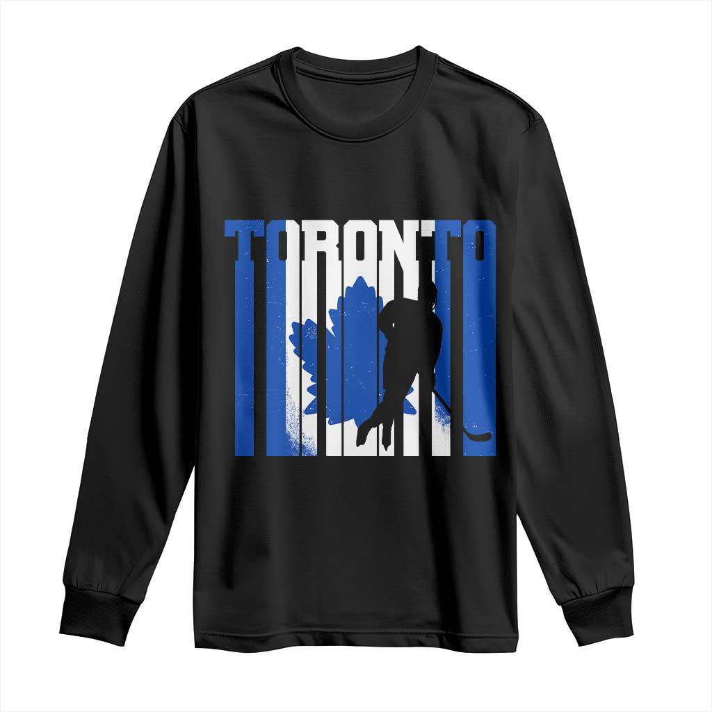 Ice Hockey Torontonian Player Long Sleeve Shirt Toronto Flag Gift - Wonder Print Shop