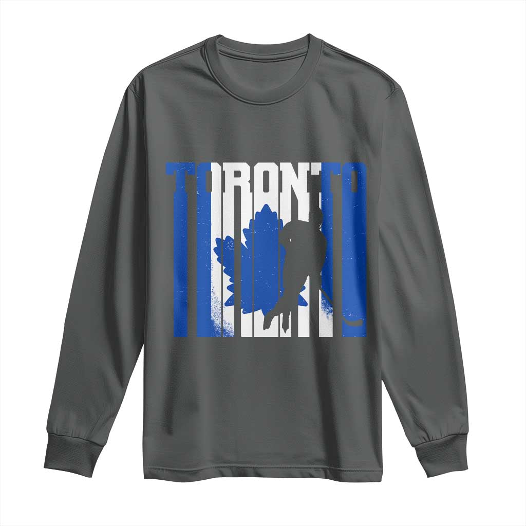 Ice Hockey Torontonian Player Long Sleeve Shirt Toronto Flag Gift - Wonder Print Shop