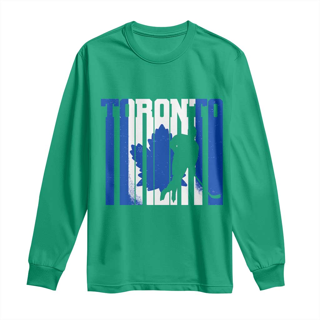 Ice Hockey Torontonian Player Long Sleeve Shirt Toronto Flag Gift - Wonder Print Shop
