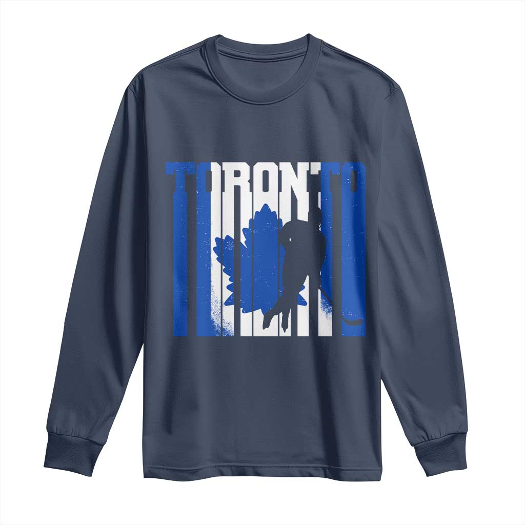 Ice Hockey Torontonian Player Long Sleeve Shirt Toronto Flag Gift - Wonder Print Shop