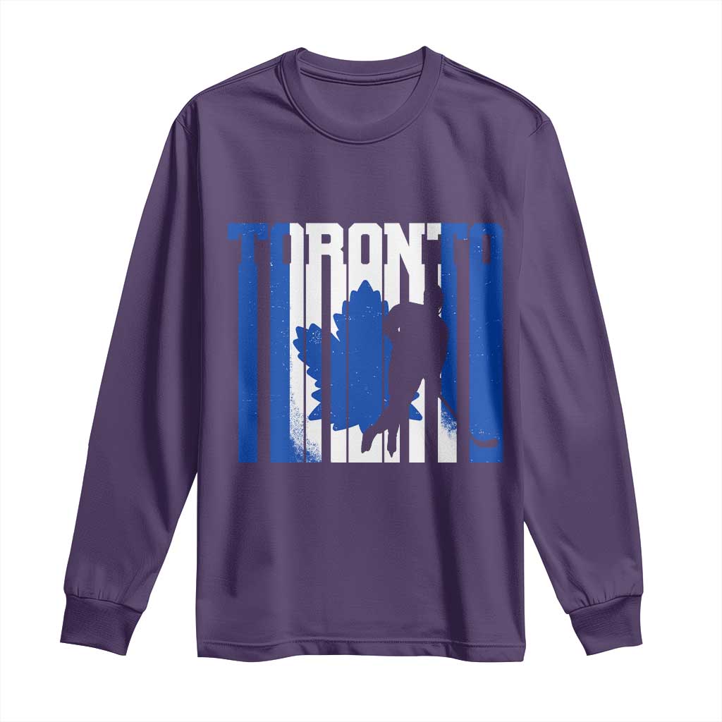 Ice Hockey Torontonian Player Long Sleeve Shirt Toronto Flag Gift - Wonder Print Shop