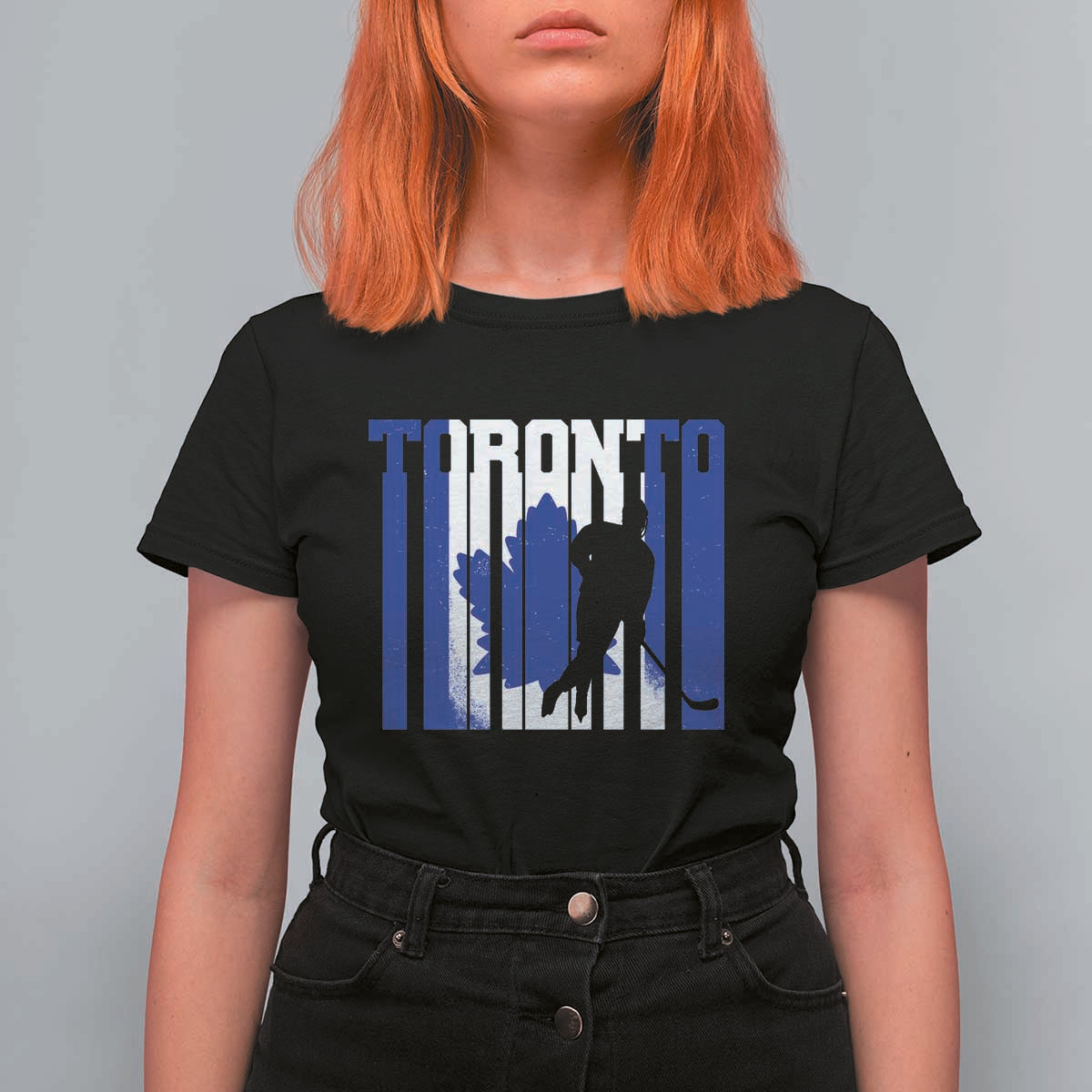 Ice Hockey Torontonian Player T Shirt For Women Toronto Flag Gift - Wonder Print Shop