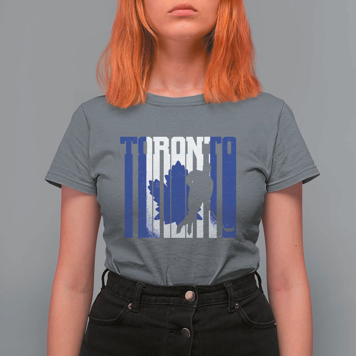 Ice Hockey Torontonian Player T Shirt For Women Toronto Flag Gift - Wonder Print Shop