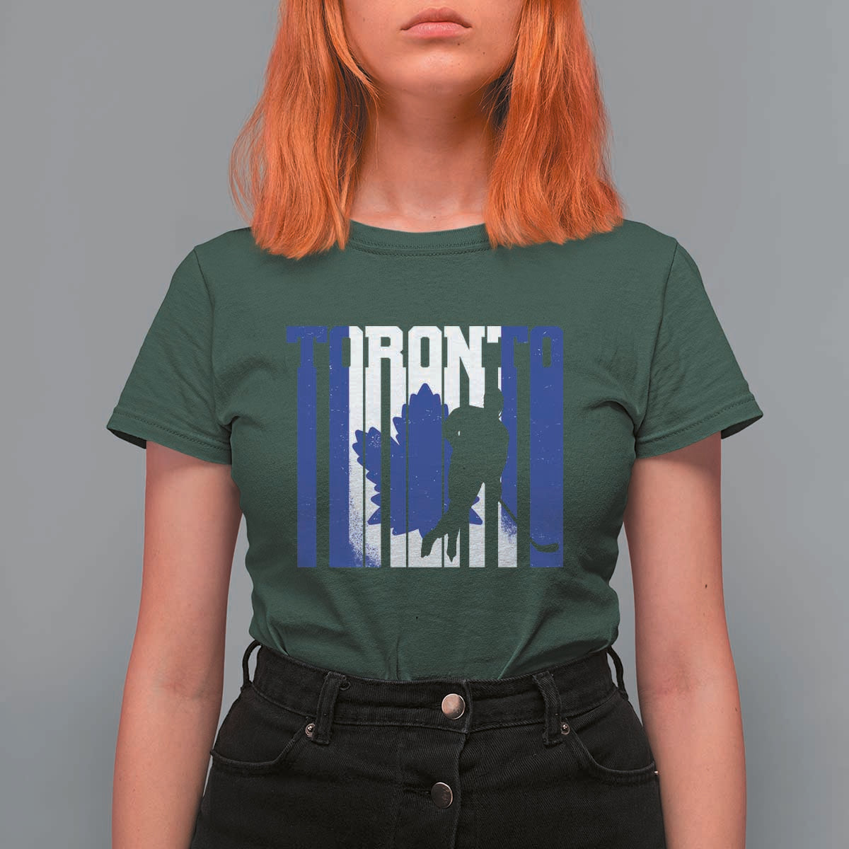 Ice Hockey Torontonian Player T Shirt For Women Toronto Flag Gift - Wonder Print Shop