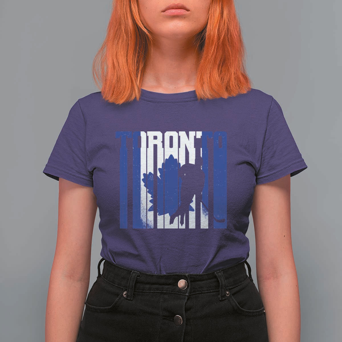 Ice Hockey Torontonian Player T Shirt For Women Toronto Flag Gift - Wonder Print Shop