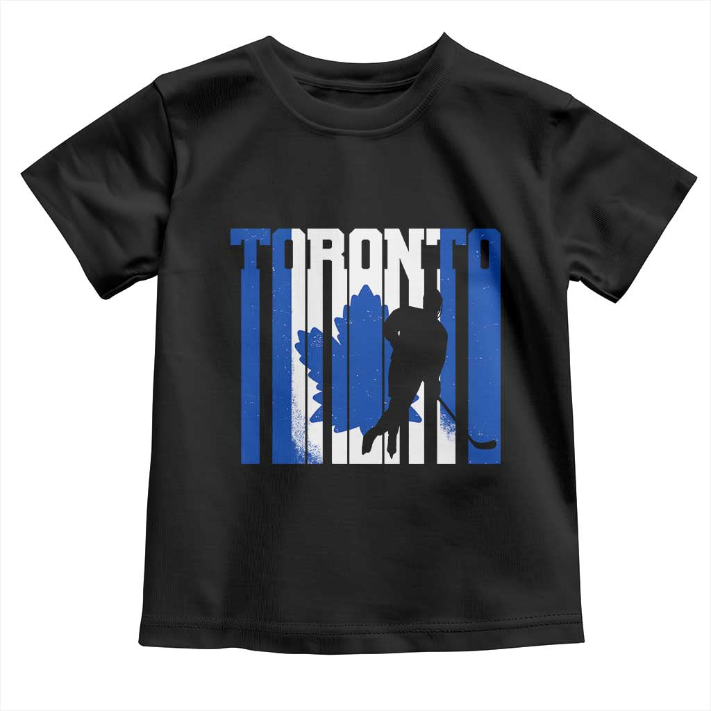 Ice Hockey Torontonian Player Toddler T Shirt Toronto Flag Gift - Wonder Print Shop