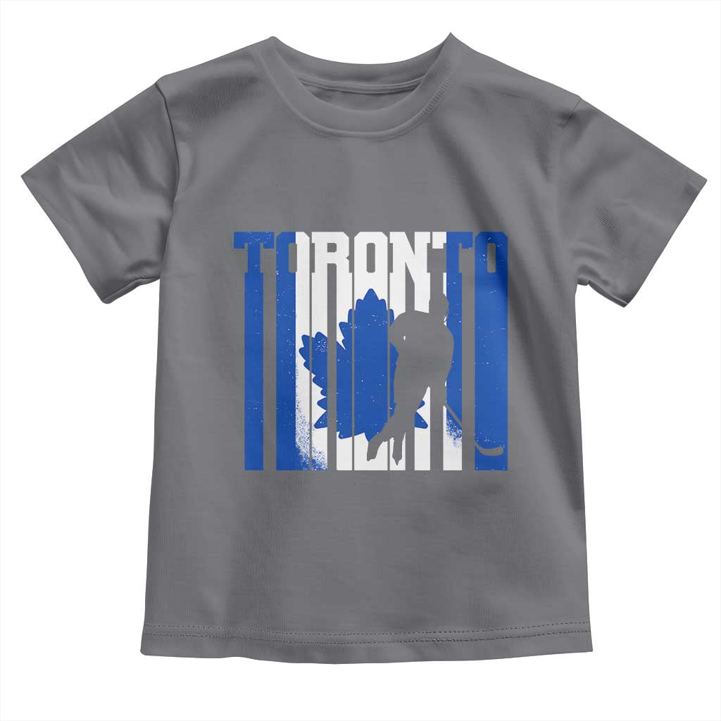 Ice Hockey Torontonian Player Toddler T Shirt Toronto Flag Gift - Wonder Print Shop