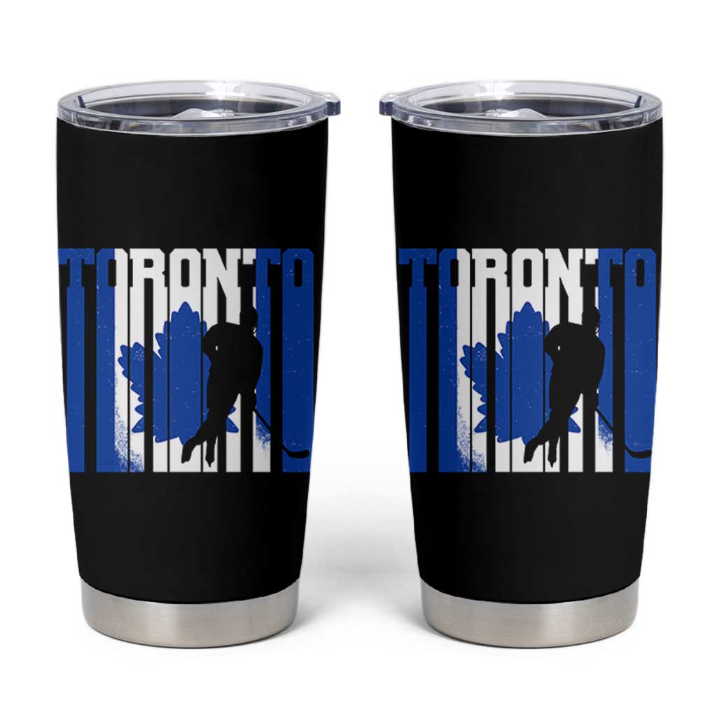 Ice Hockey Torontonian Player Tumbler Cup Toronto Flag Gift - Wonder Print Shop