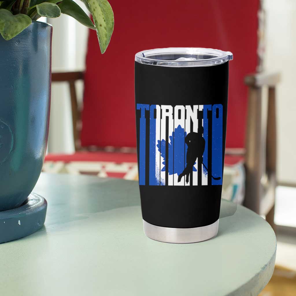 Ice Hockey Torontonian Player Tumbler Cup Toronto Flag Gift - Wonder Print Shop