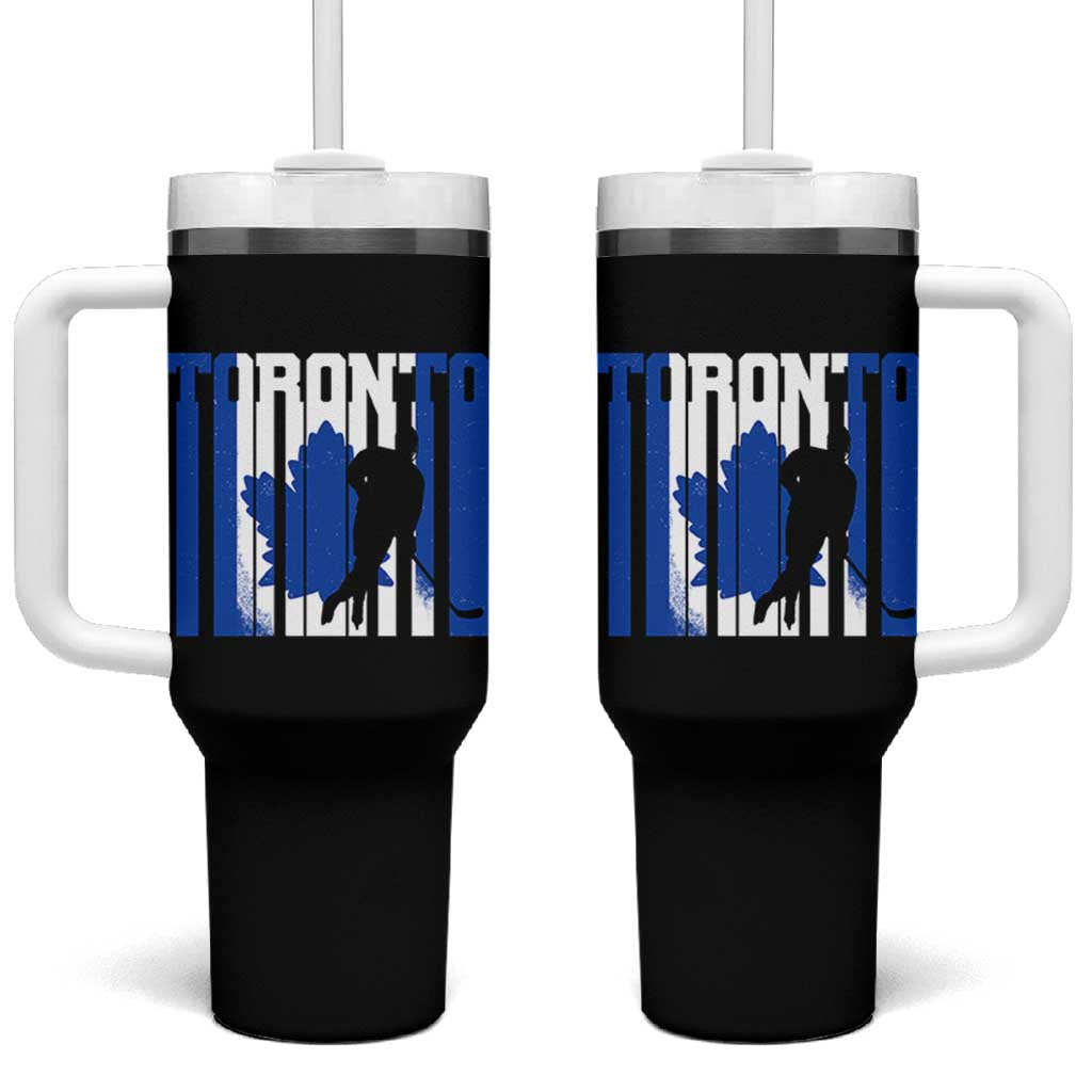 Ice Hockey Torontonian Player Tumbler With Handle Toronto Flag Gift - Wonder Print Shop