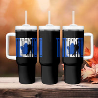 Ice Hockey Torontonian Player Tumbler With Handle Toronto Flag Gift - Wonder Print Shop