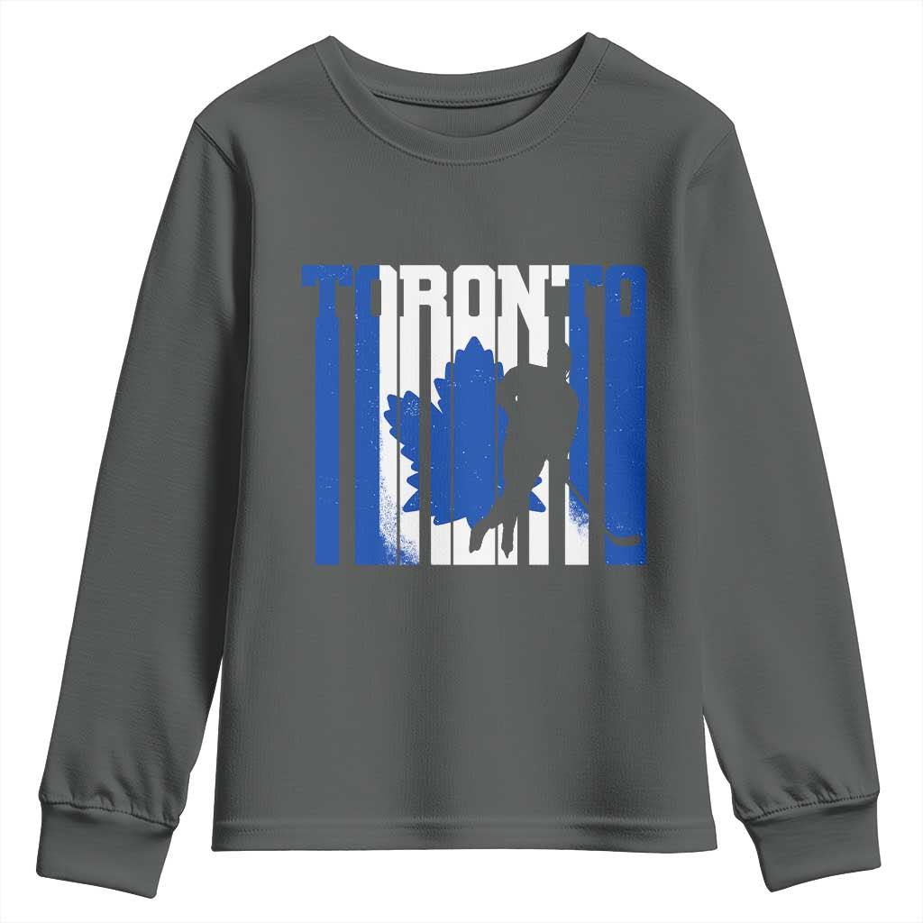 Ice Hockey Torontonian Player Youth Sweatshirt Toronto Flag Gift - Wonder Print Shop