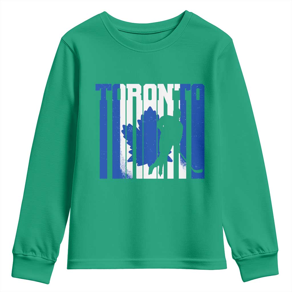 Ice Hockey Torontonian Player Youth Sweatshirt Toronto Flag Gift - Wonder Print Shop
