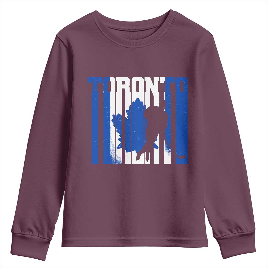 Ice Hockey Torontonian Player Youth Sweatshirt Toronto Flag Gift - Wonder Print Shop