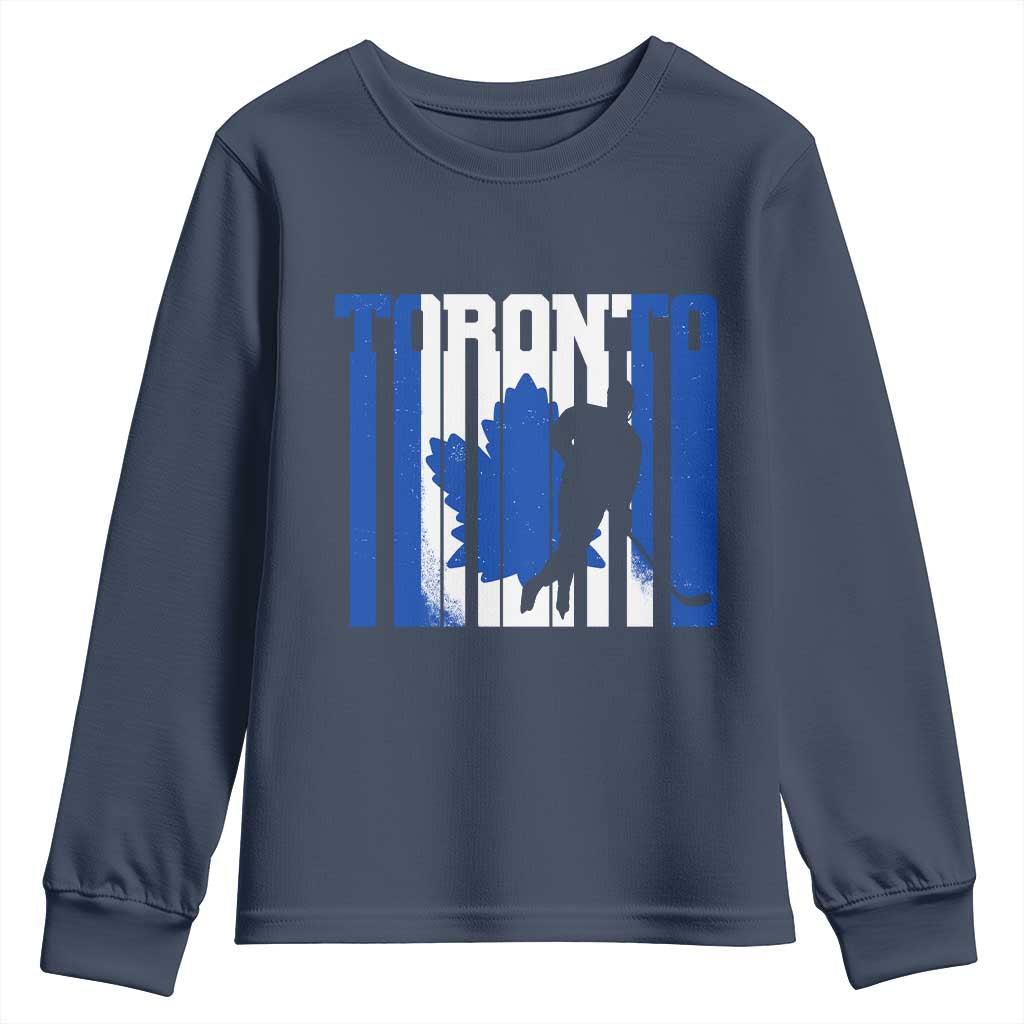Ice Hockey Torontonian Player Youth Sweatshirt Toronto Flag Gift - Wonder Print Shop