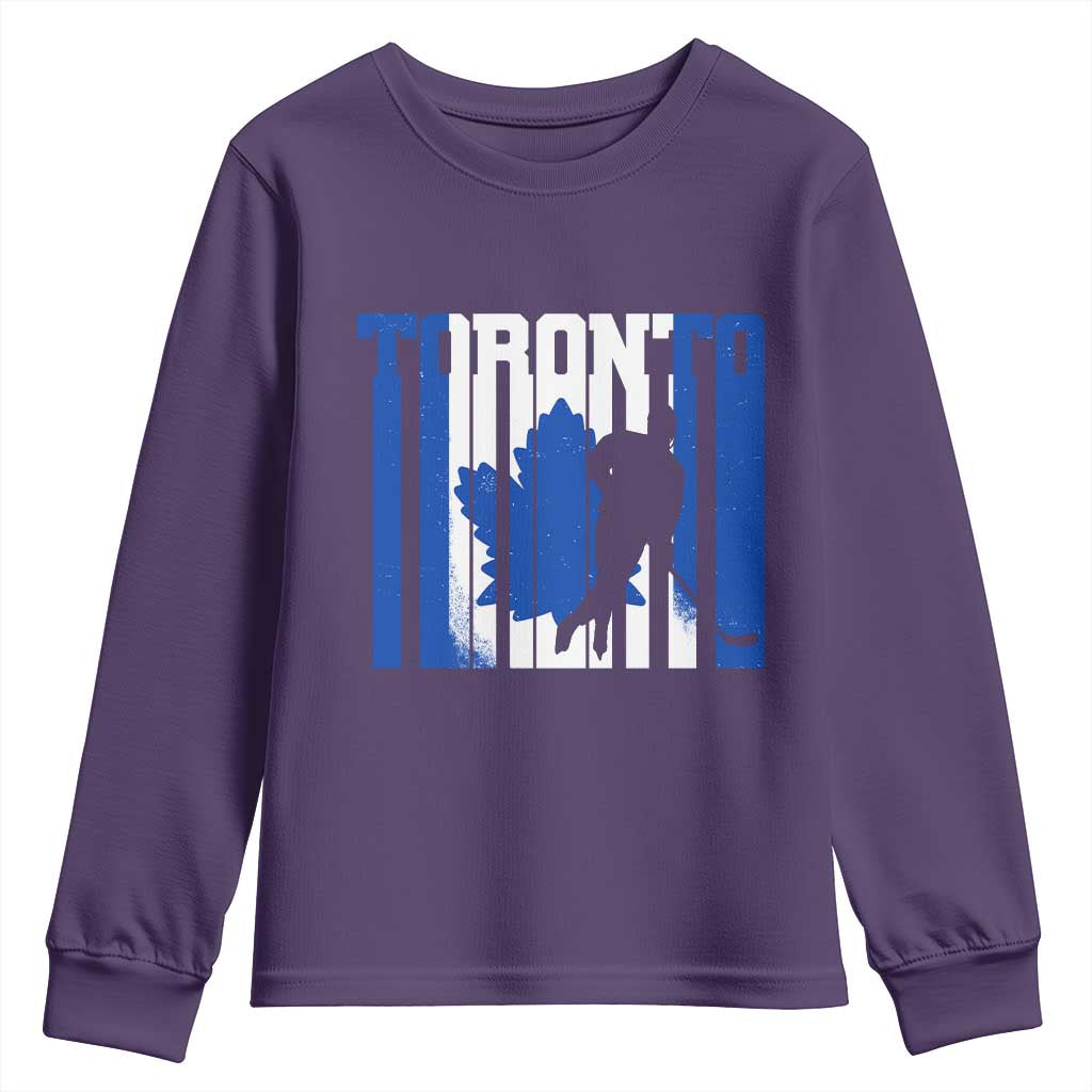 Ice Hockey Torontonian Player Youth Sweatshirt Toronto Flag Gift - Wonder Print Shop