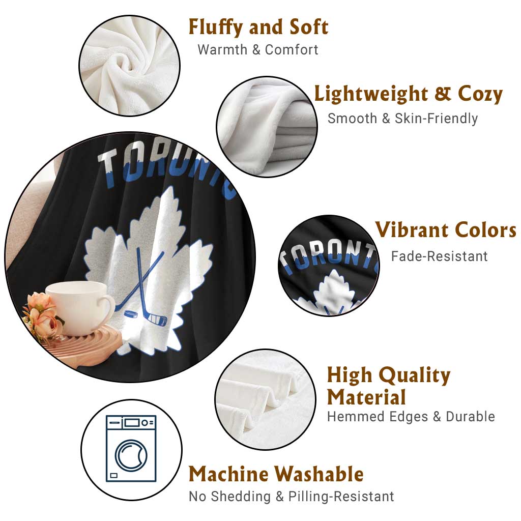 Toronto Ice Hockey Lover Throw Blanket Gift For Torontonian - Wonder Print Shop