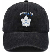 Toronto Ice Hockey Lover Washed Cotton Baseball Cap Gift For Torontonian