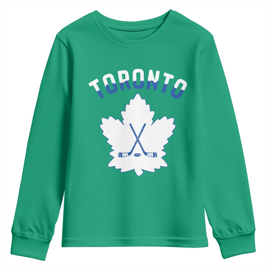 Toronto Ice Hockey Lover Youth Sweatshirt Gift For Torontonian - Wonder Print Shop