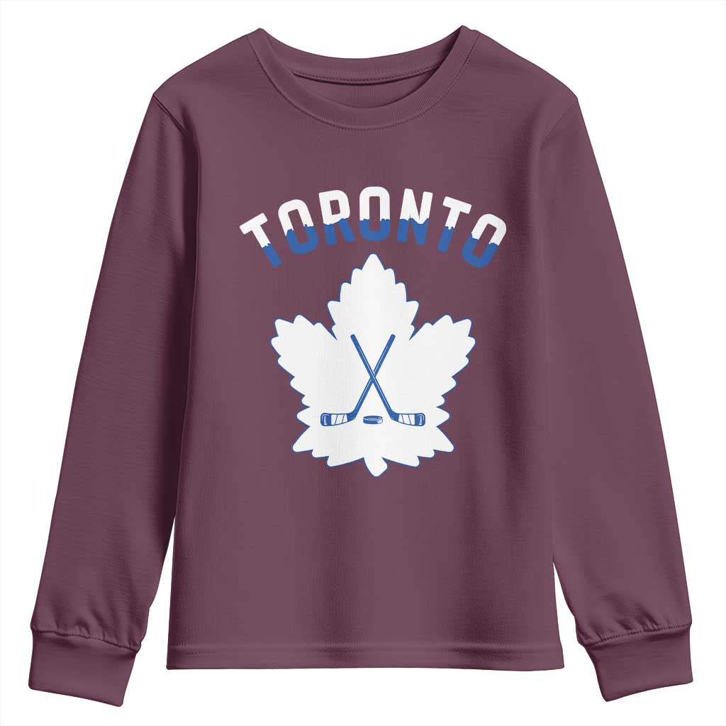 Toronto Ice Hockey Lover Youth Sweatshirt Gift For Torontonian - Wonder Print Shop