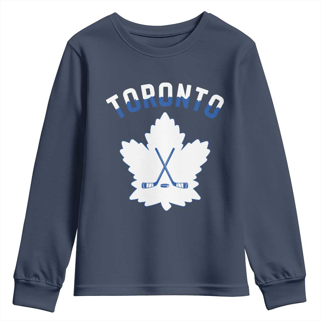 Toronto Ice Hockey Lover Youth Sweatshirt Gift For Torontonian - Wonder Print Shop