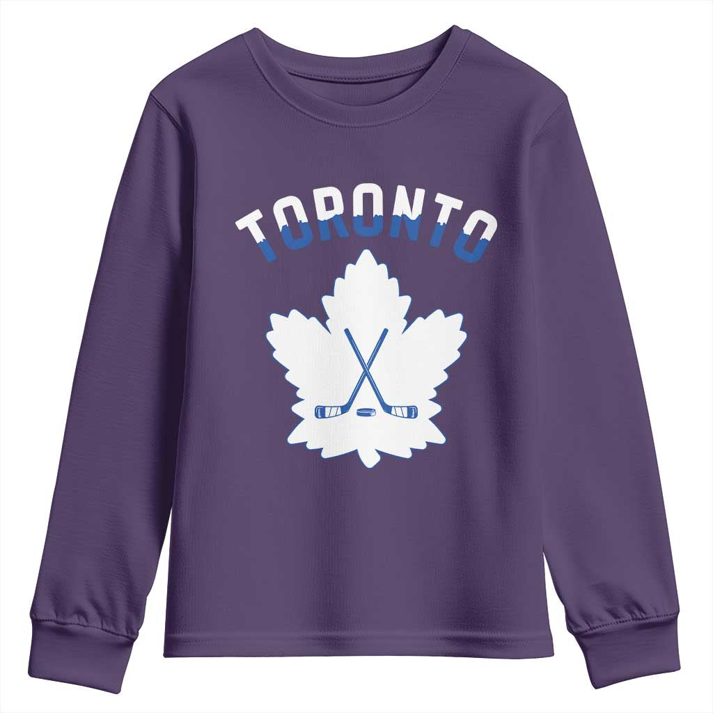 Toronto Ice Hockey Lover Youth Sweatshirt Gift For Torontonian - Wonder Print Shop