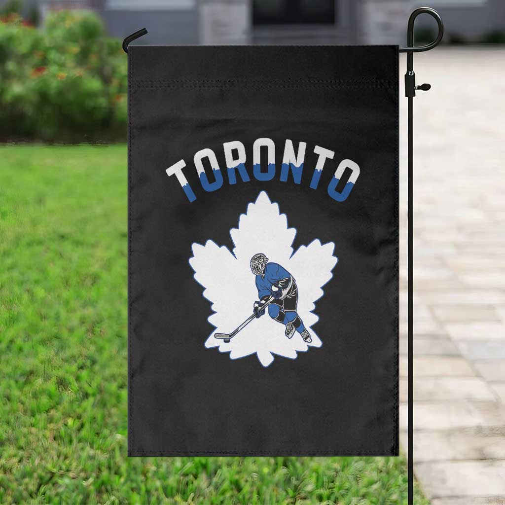 Toronto Ice Hockey Player Garden Flag Canadian Winter Sport - Wonder Print Shop