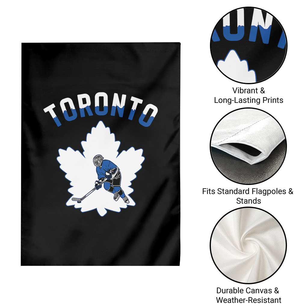 Toronto Ice Hockey Player Garden Flag Canadian Winter Sport - Wonder Print Shop