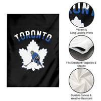 Toronto Ice Hockey Player Garden Flag Canadian Winter Sport - Wonder Print Shop