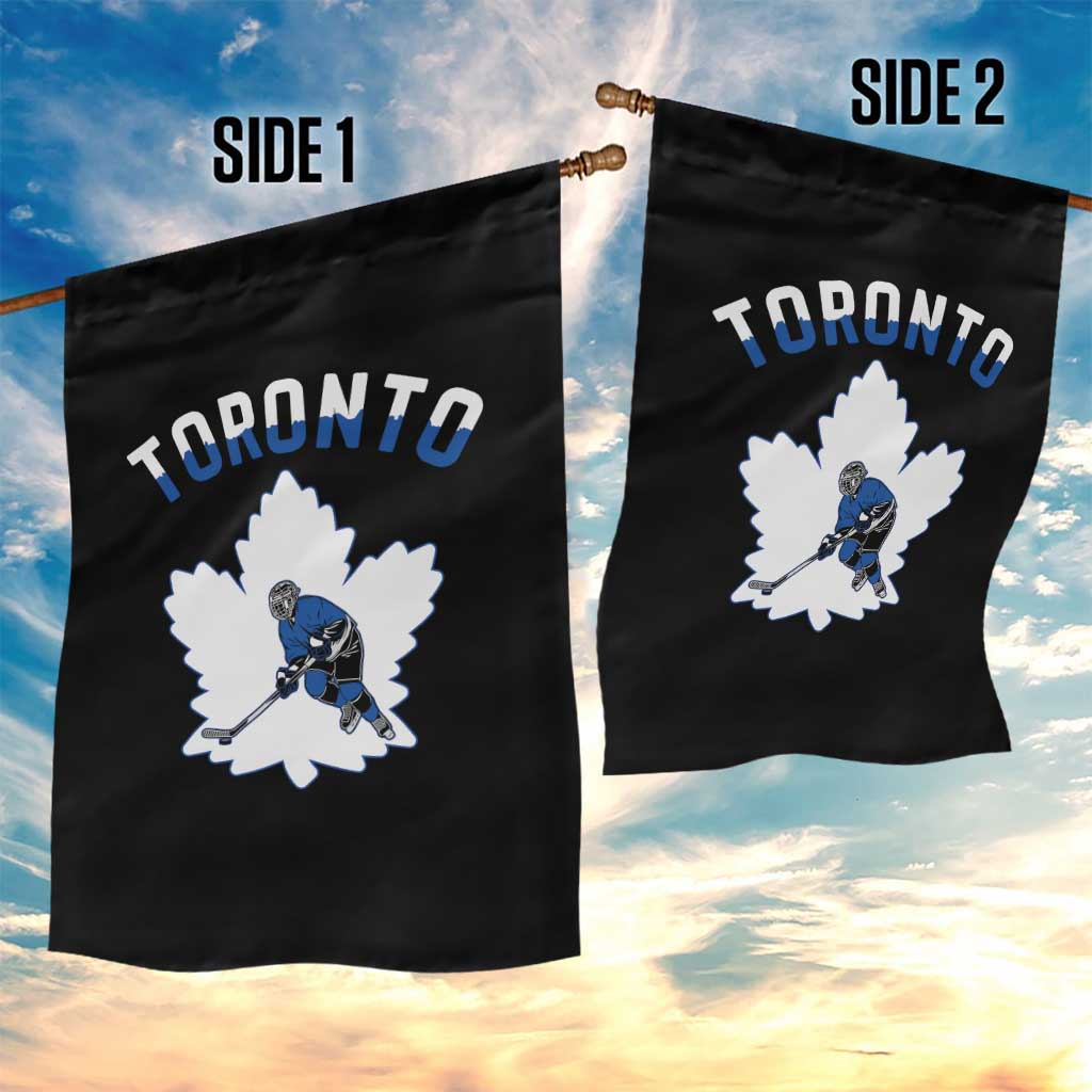 Toronto Ice Hockey Player Garden Flag Canadian Winter Sport - Wonder Print Shop
