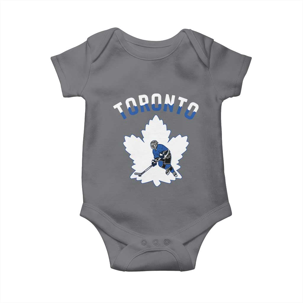 Toronto Ice Hockey Player Baby Onesie Canadian Winter Sport - Wonder Print Shop