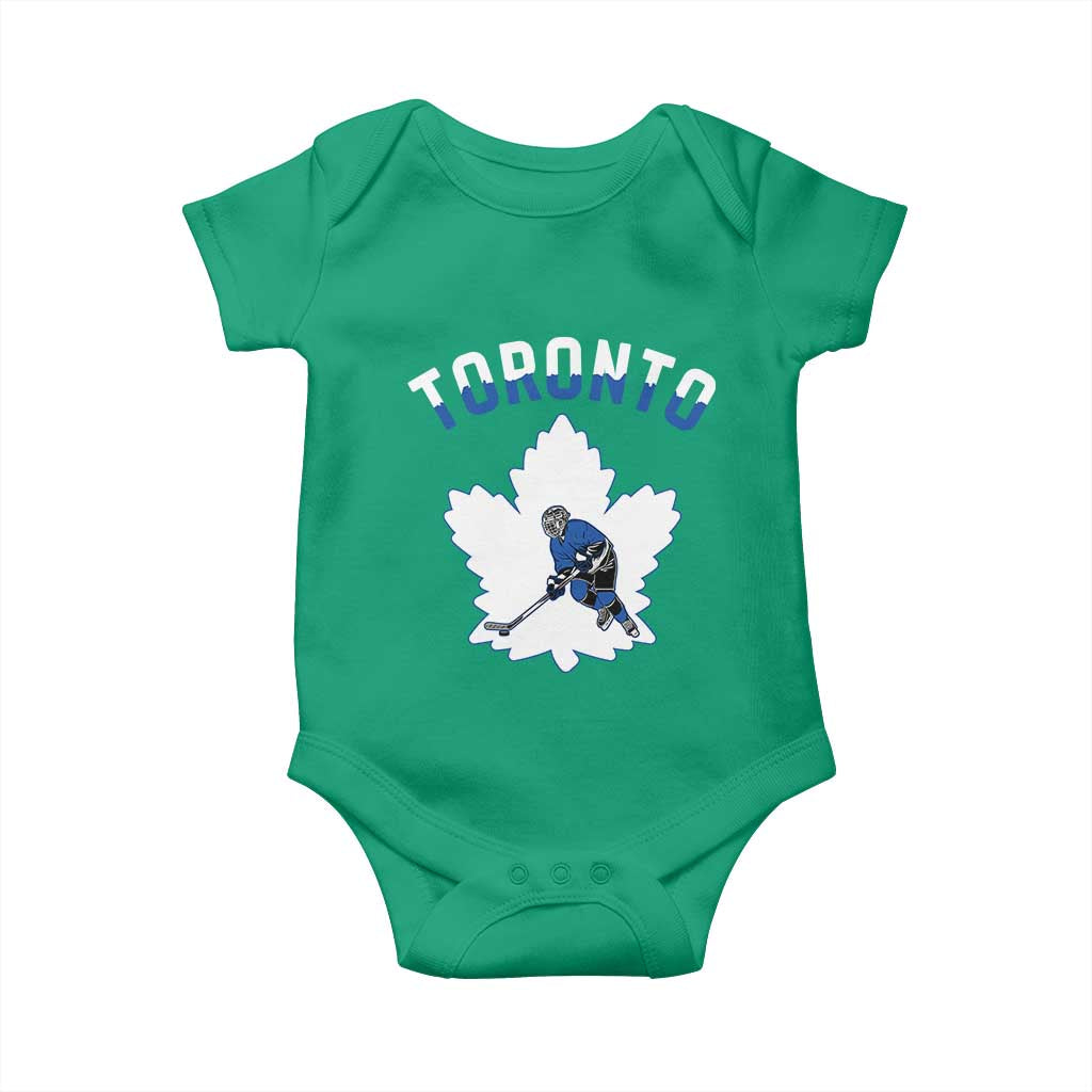 Toronto Ice Hockey Player Baby Onesie Canadian Winter Sport - Wonder Print Shop