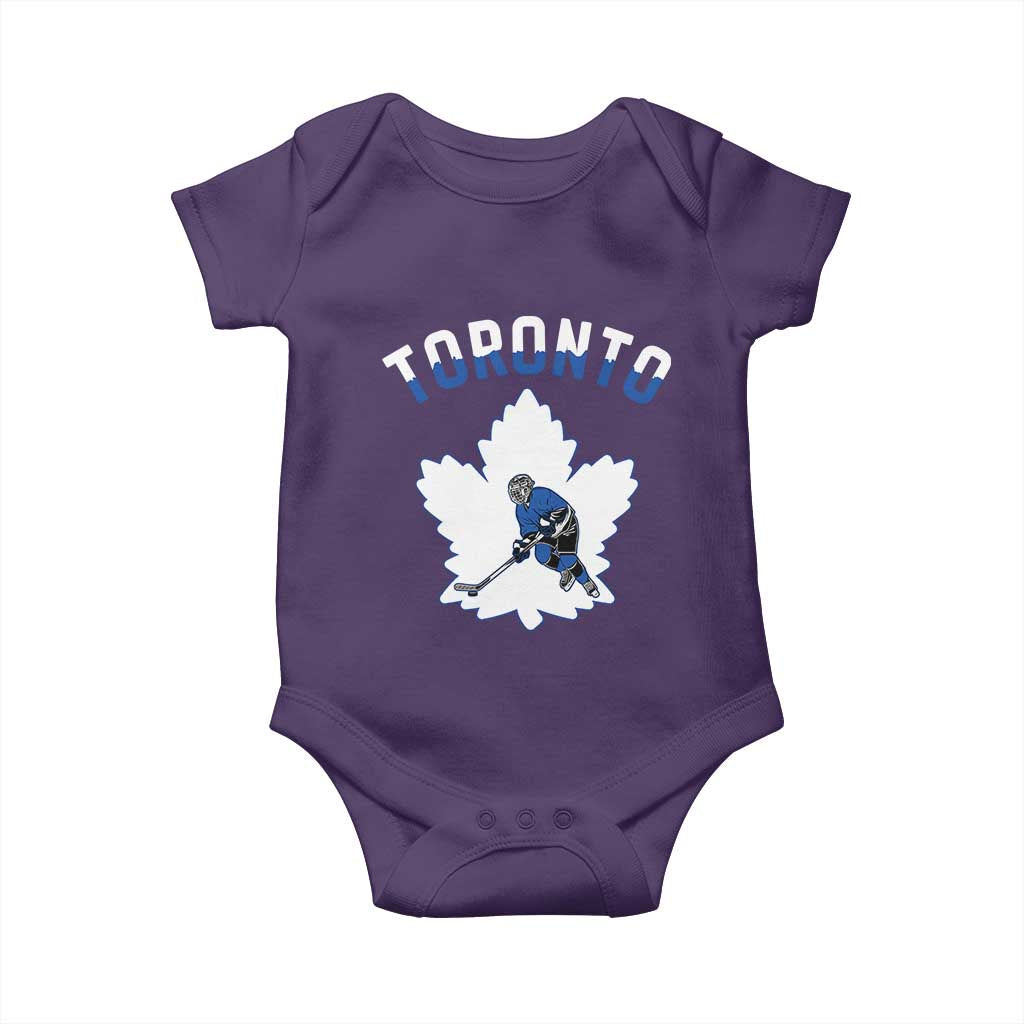 Toronto Ice Hockey Player Baby Onesie Canadian Winter Sport - Wonder Print Shop