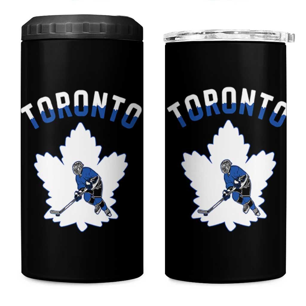 Toronto Ice Hockey Player 4 in 1 Can Cooler Tumbler Canadian Winter Sport - Wonder Print Shop