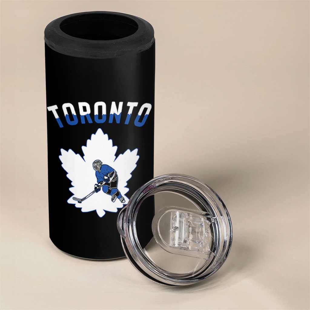 Toronto Ice Hockey Player 4 in 1 Can Cooler Tumbler Canadian Winter Sport - Wonder Print Shop