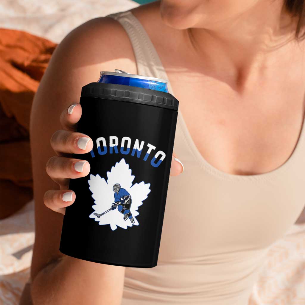 Toronto Ice Hockey Player 4 in 1 Can Cooler Tumbler Canadian Winter Sport - Wonder Print Shop