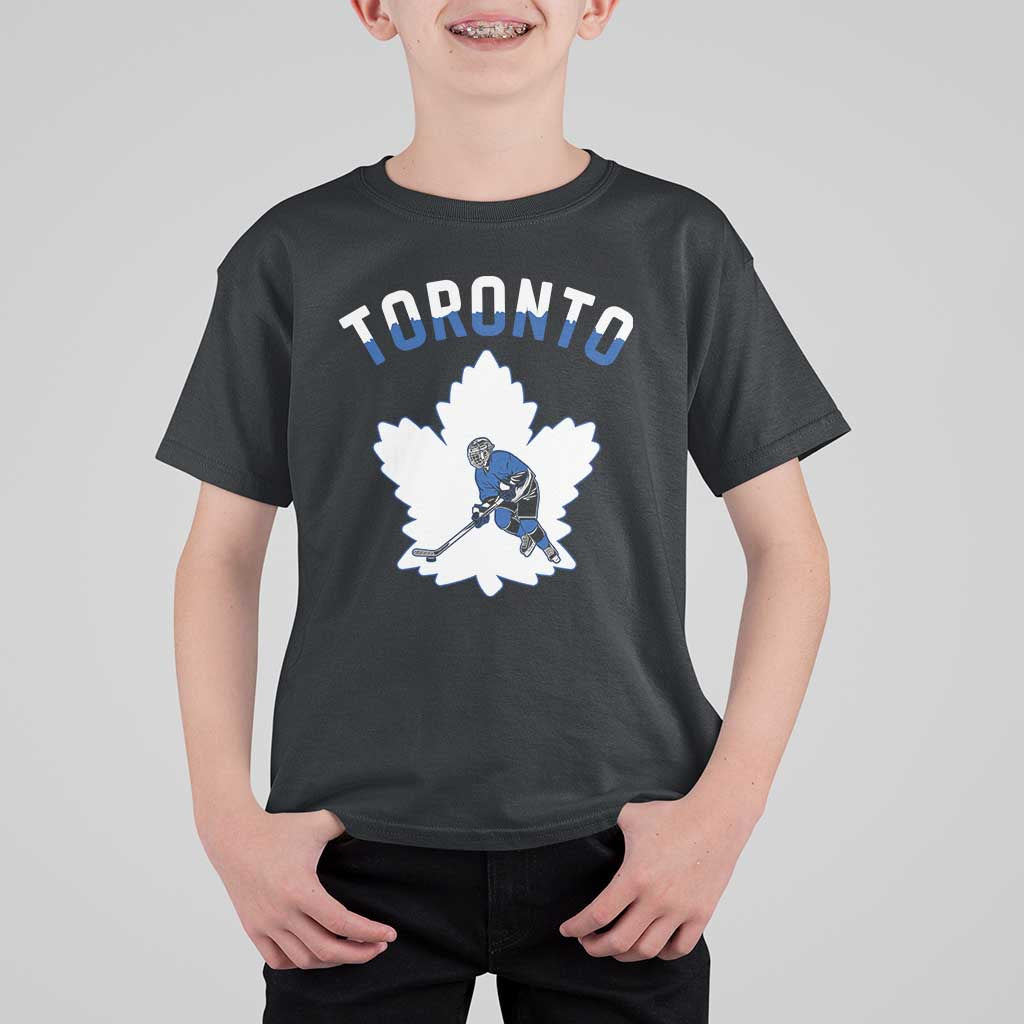 Toronto Ice Hockey Player T Shirt For Kid Canadian Winter Sport - Wonder Print Shop