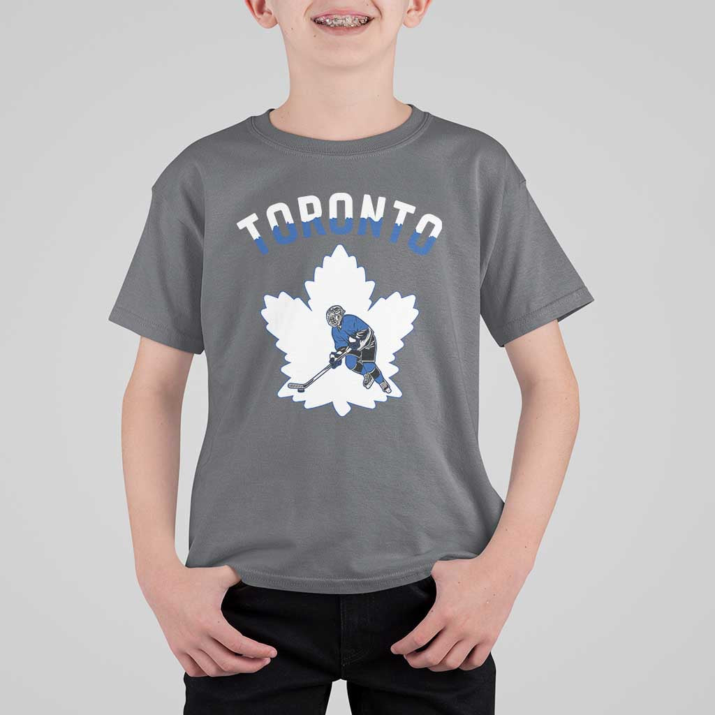Toronto Ice Hockey Player T Shirt For Kid Canadian Winter Sport - Wonder Print Shop