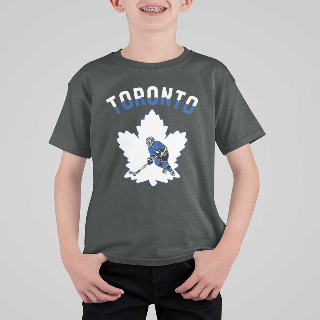 Toronto Ice Hockey Player T Shirt For Kid Canadian Winter Sport - Wonder Print Shop