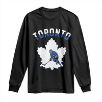 Toronto Ice Hockey Player Long Sleeve Shirt Canadian Winter Sport - Wonder Print Shop
