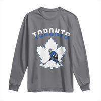 Toronto Ice Hockey Player Long Sleeve Shirt Canadian Winter Sport - Wonder Print Shop