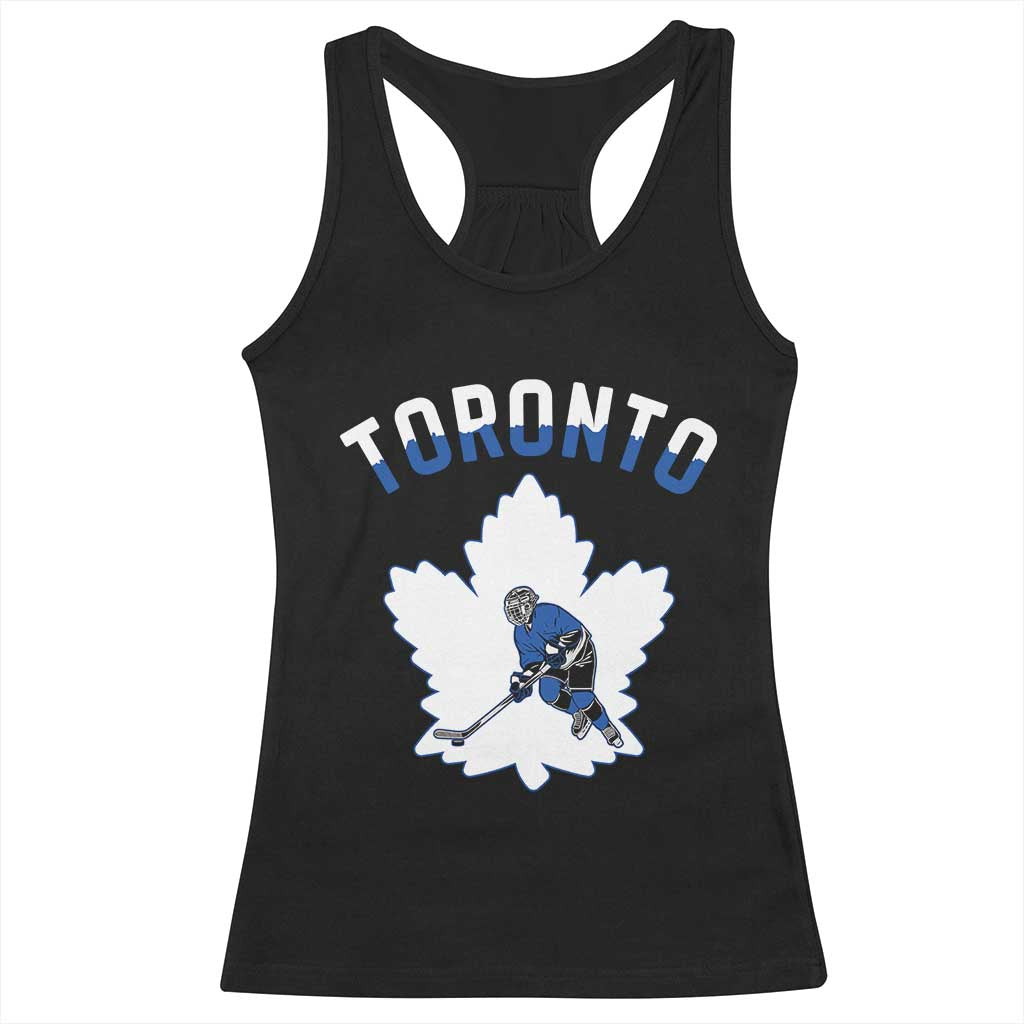 Toronto Ice Hockey Player Racerback Tank Top Canadian Winter Sport - Wonder Print Shop