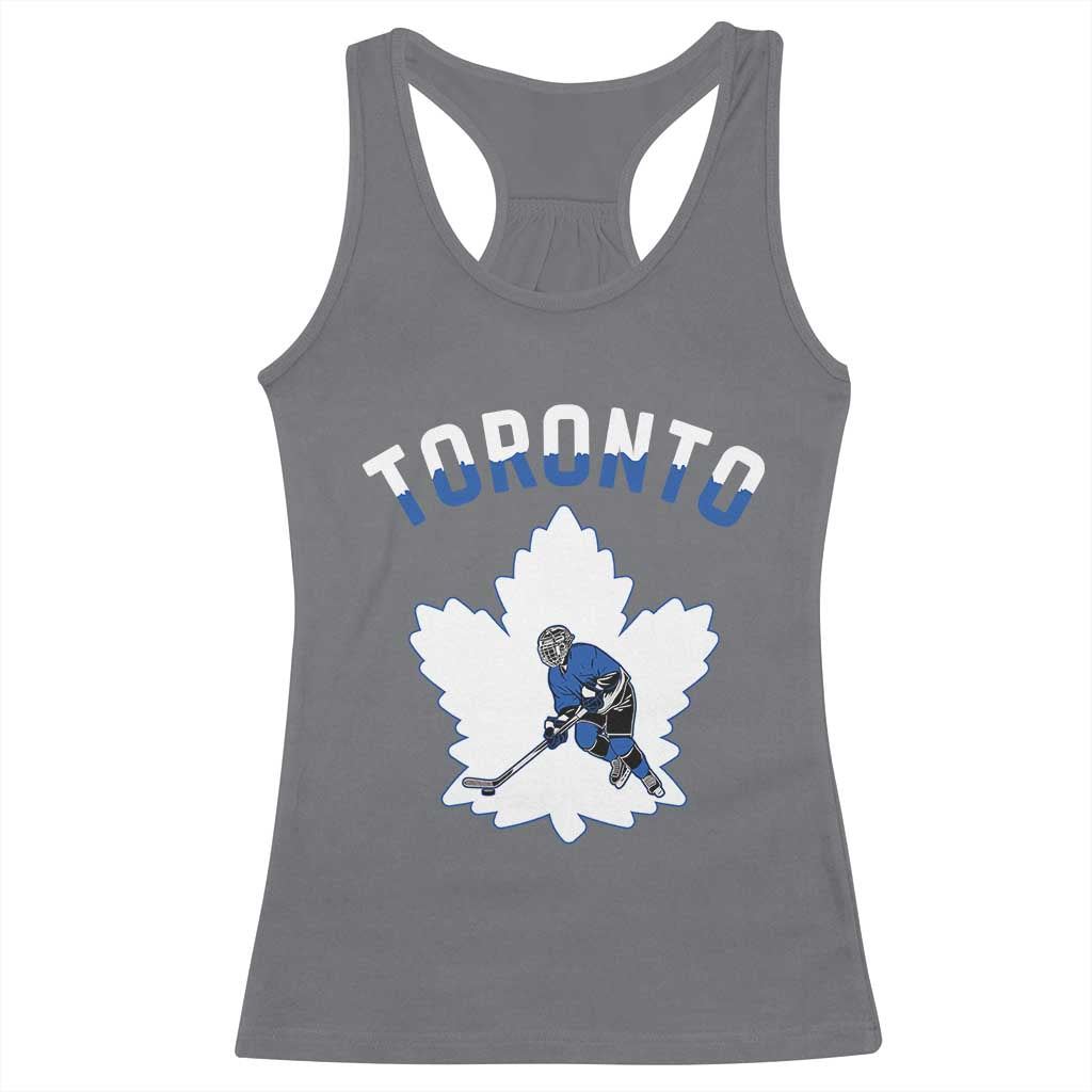 Toronto Ice Hockey Player Racerback Tank Top Canadian Winter Sport - Wonder Print Shop