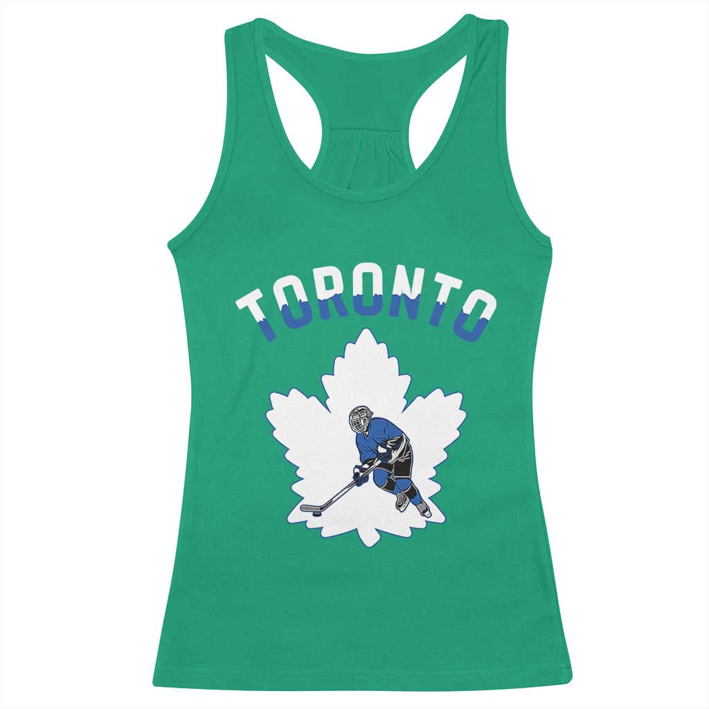 Toronto Ice Hockey Player Racerback Tank Top Canadian Winter Sport - Wonder Print Shop