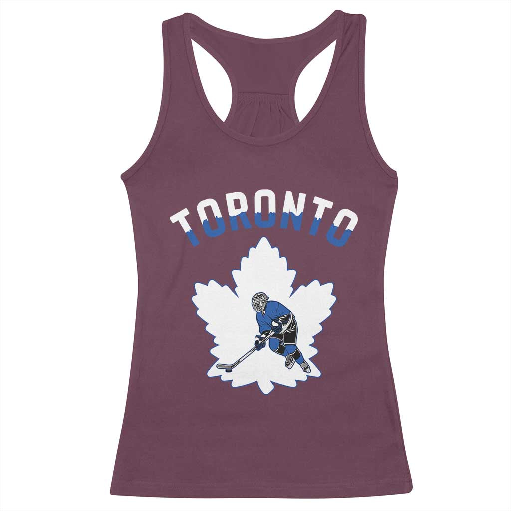 Toronto Ice Hockey Player Racerback Tank Top Canadian Winter Sport - Wonder Print Shop