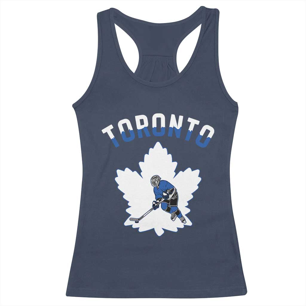 Toronto Ice Hockey Player Racerback Tank Top Canadian Winter Sport - Wonder Print Shop