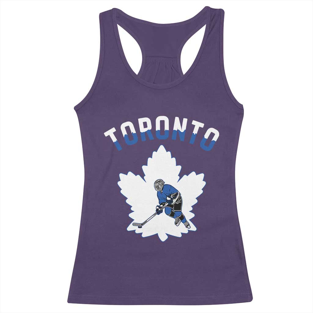 Toronto Ice Hockey Player Racerback Tank Top Canadian Winter Sport - Wonder Print Shop