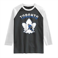 Toronto Ice Hockey Player Raglan Shirt Canadian Winter Sport - Wonder Print Shop