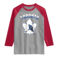 Toronto Ice Hockey Player Raglan Shirt Canadian Winter Sport - Wonder Print Shop