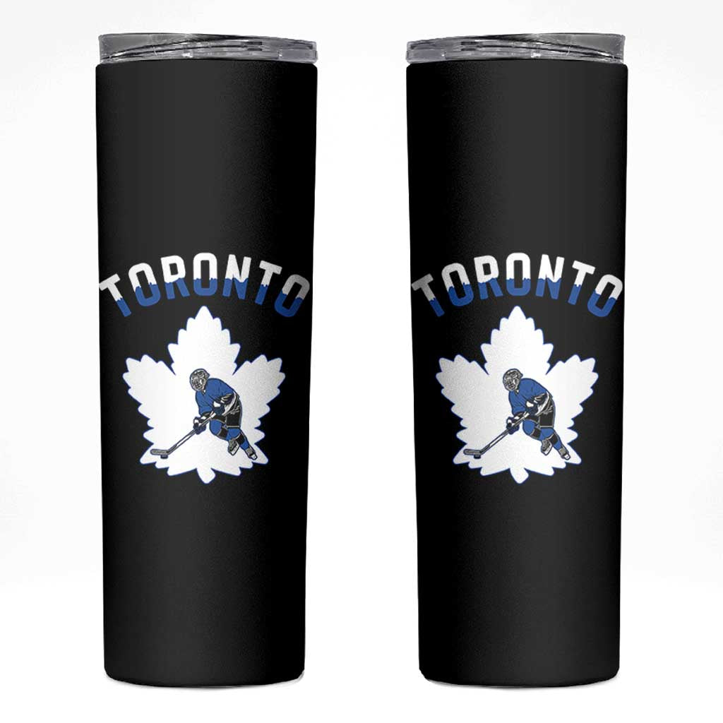 Toronto Ice Hockey Player Skinny Tumbler Canadian Winter Sport - Wonder Print Shop